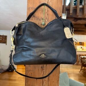 Coach Black Leather Shoulder Bag
